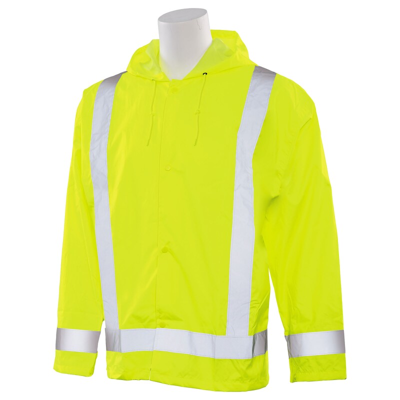 S373 CLASS 3 HOODED RAIN JACKET