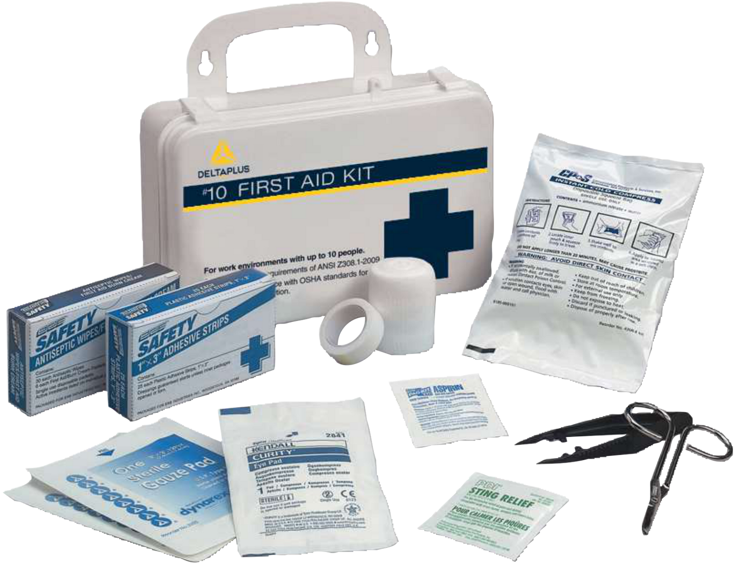 Ansi 10 Premium First Aid Kit Plastic Box