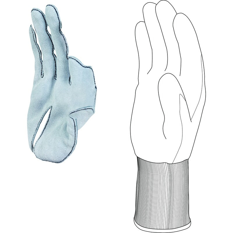 Guantes anticorte A5 con cuero vacuno