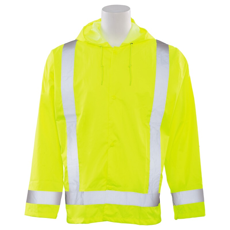 S373 CLASS 3 HOODED RAIN JACKET