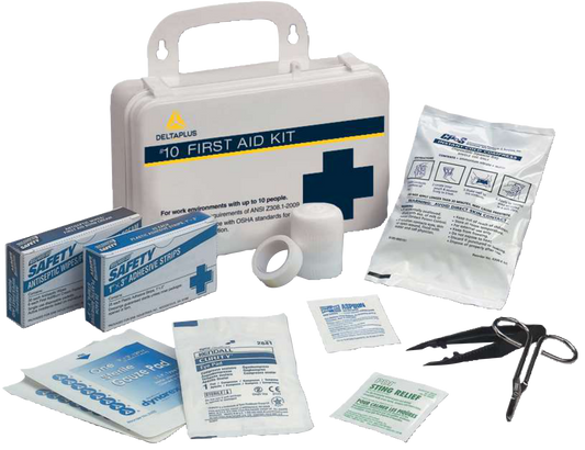 Ansi 10 Premium First Aid Kit Plastic Box