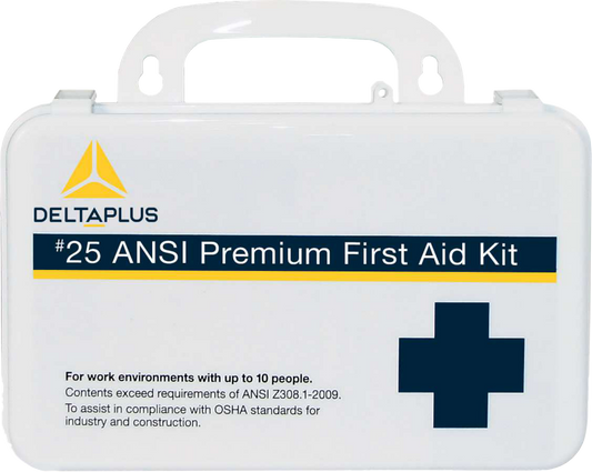 Ansi 25 Person Premium First Aid Kit Plastic Box