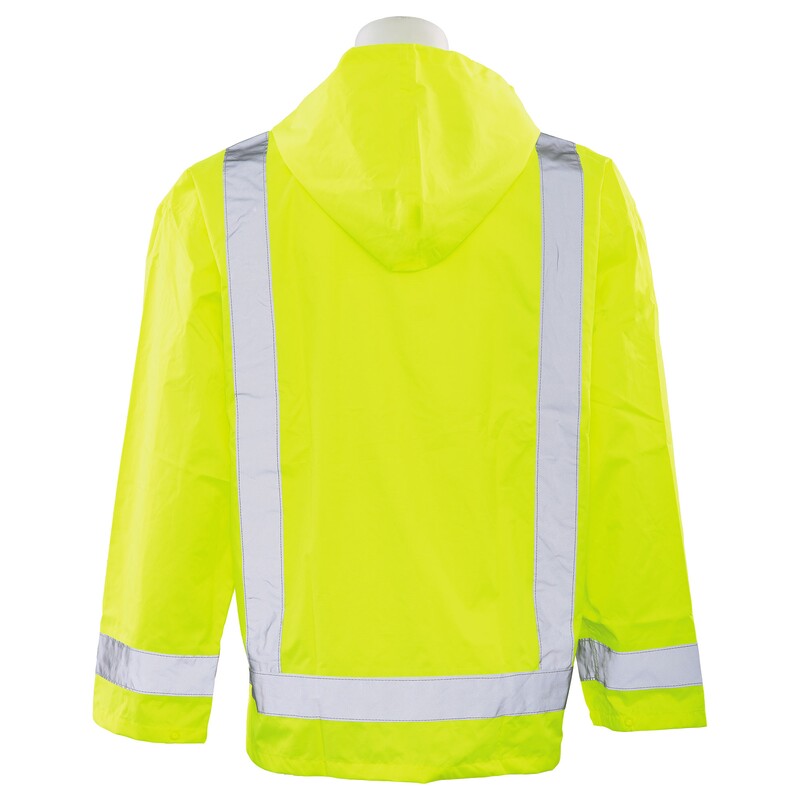 S373 CLASS 3 HOODED RAIN JACKET